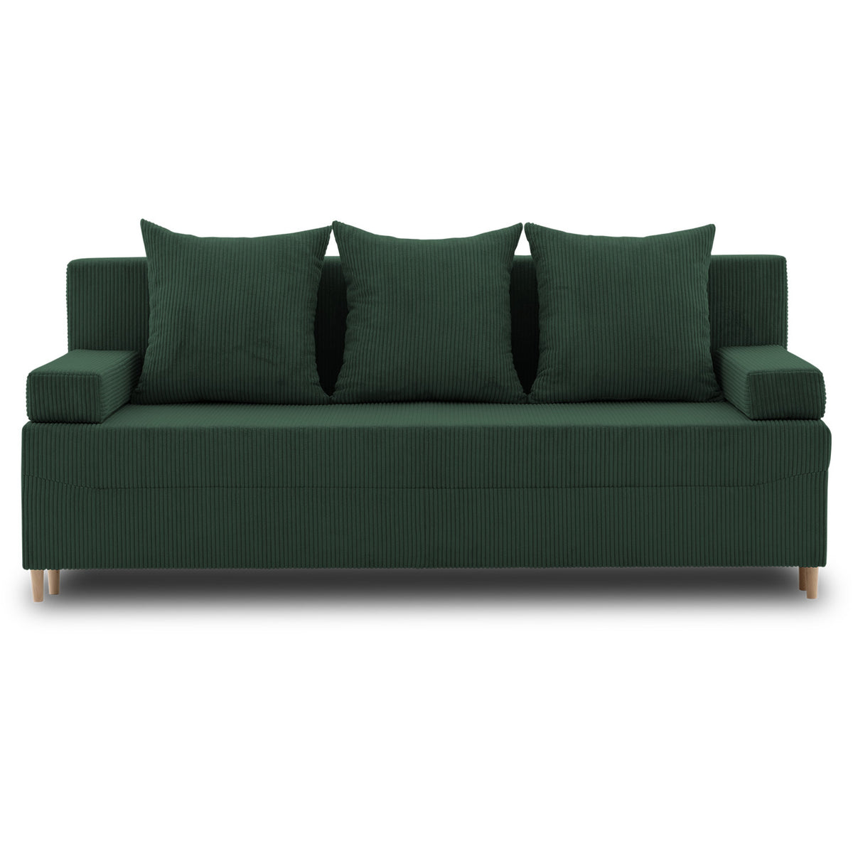 Sofa-lova FIREZE – POSO 014 · Butelio žalia – vaizdas iš priekio #spalva_poso 014 · butelio žalia