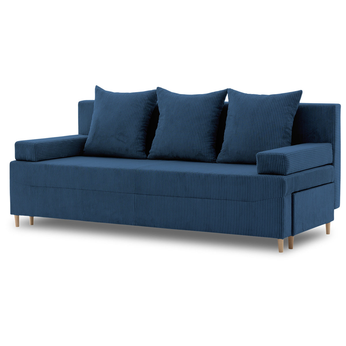 Sofa-lova FIREZE – POSO 005 · Tamsiai mėlyna – bendras vaizdas kitu kampu #spalva_poso 005 · tamsiai mėlyna