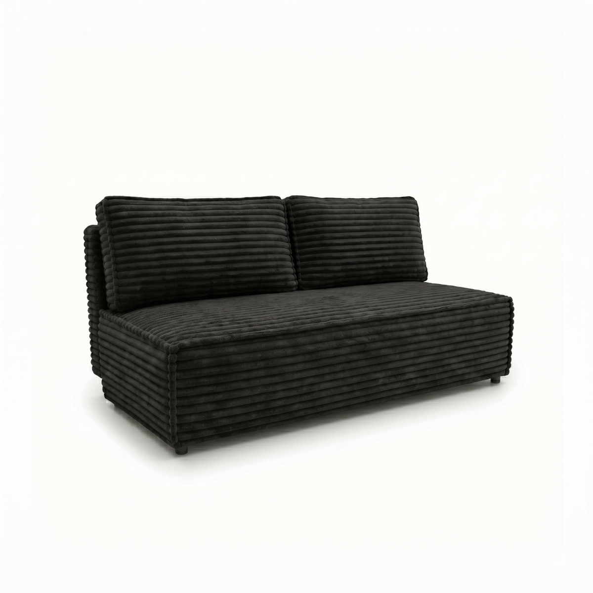 Sofa-lova FORANO – TILIA 100 · Juoda – bendras vaizdas kitu kampu #spalva_tilia 100 · juoda
