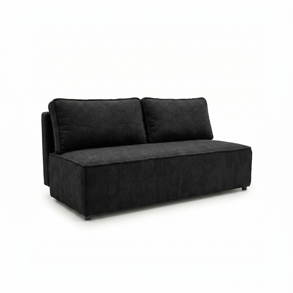 Sofa-lova FORANO – MONTE 99 · Juoda – bendras vaizdas kitu kampu #spalva_monte 99 · juoda