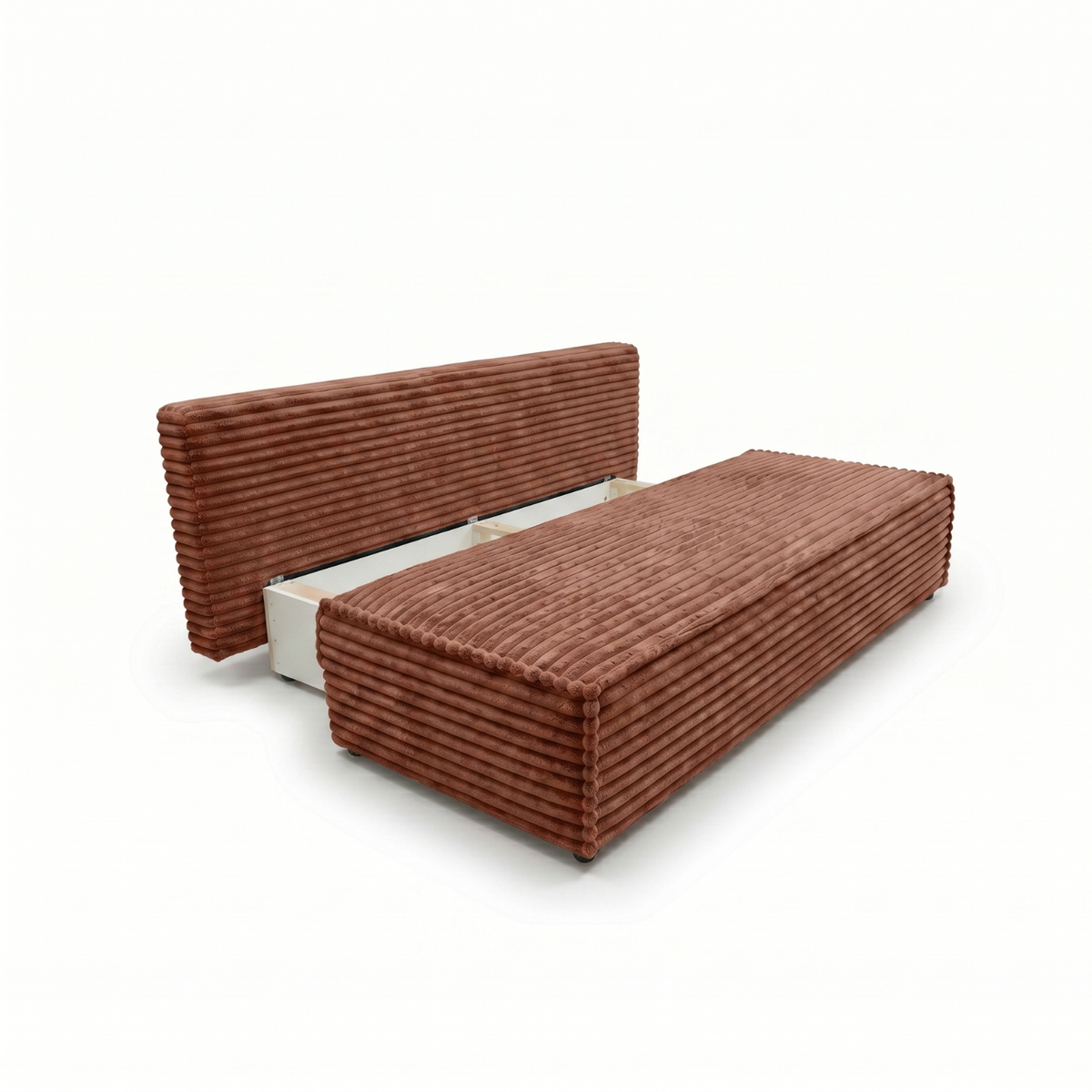 Sofa-lova FORANO – TILIA 52 · Vario – atverta patalynės dėžė #spalva_tilia 52 · vario