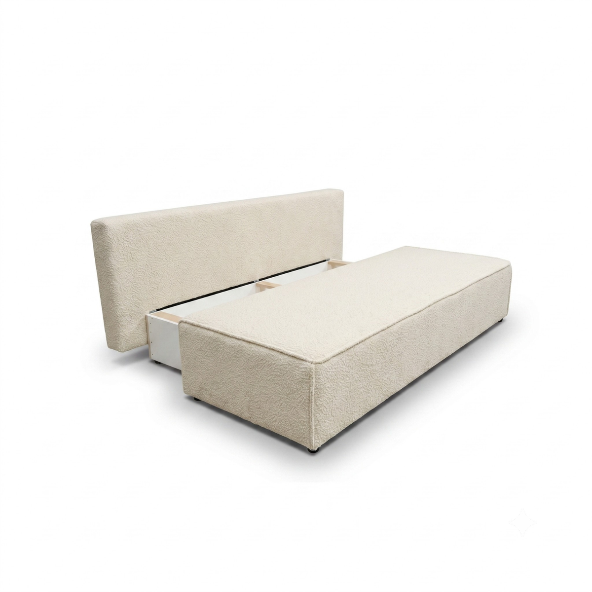 Sofa-lova FORANO – MONTE 03 · Smėlio – atverta patalynės dėžė #spalva_monte 03 · smėlio