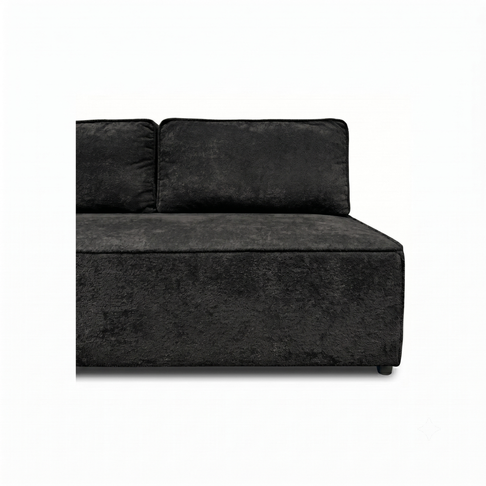 Sofa-lova FORANO – MONTE 99 · Juoda – apmušalų ir konstrukcijos detalė #spalva_monte 99 · juoda