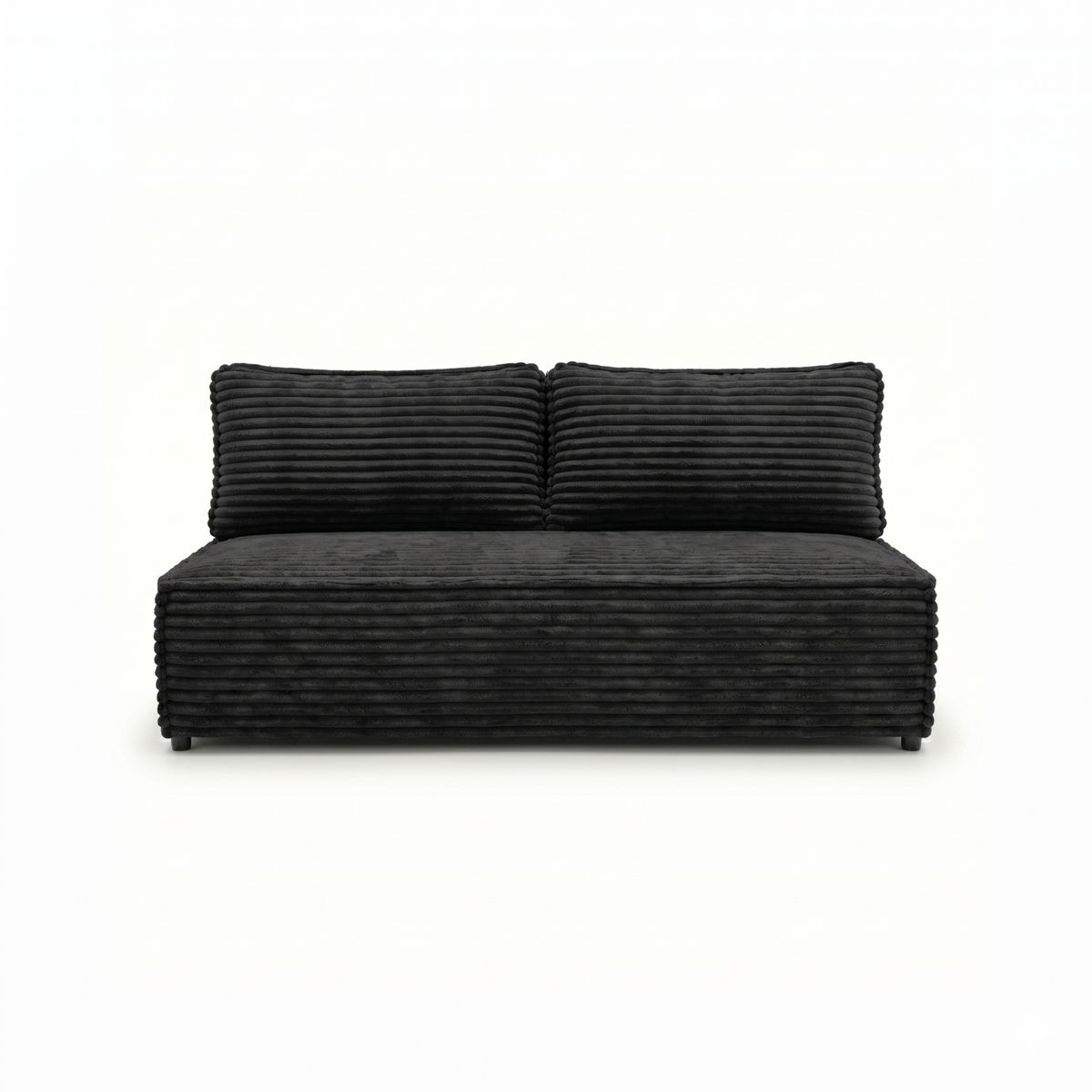 Sofa-lova FORANO – TILIA 100 · Juoda – vaizdas iš priekio #spalva_tilia 100 · juoda