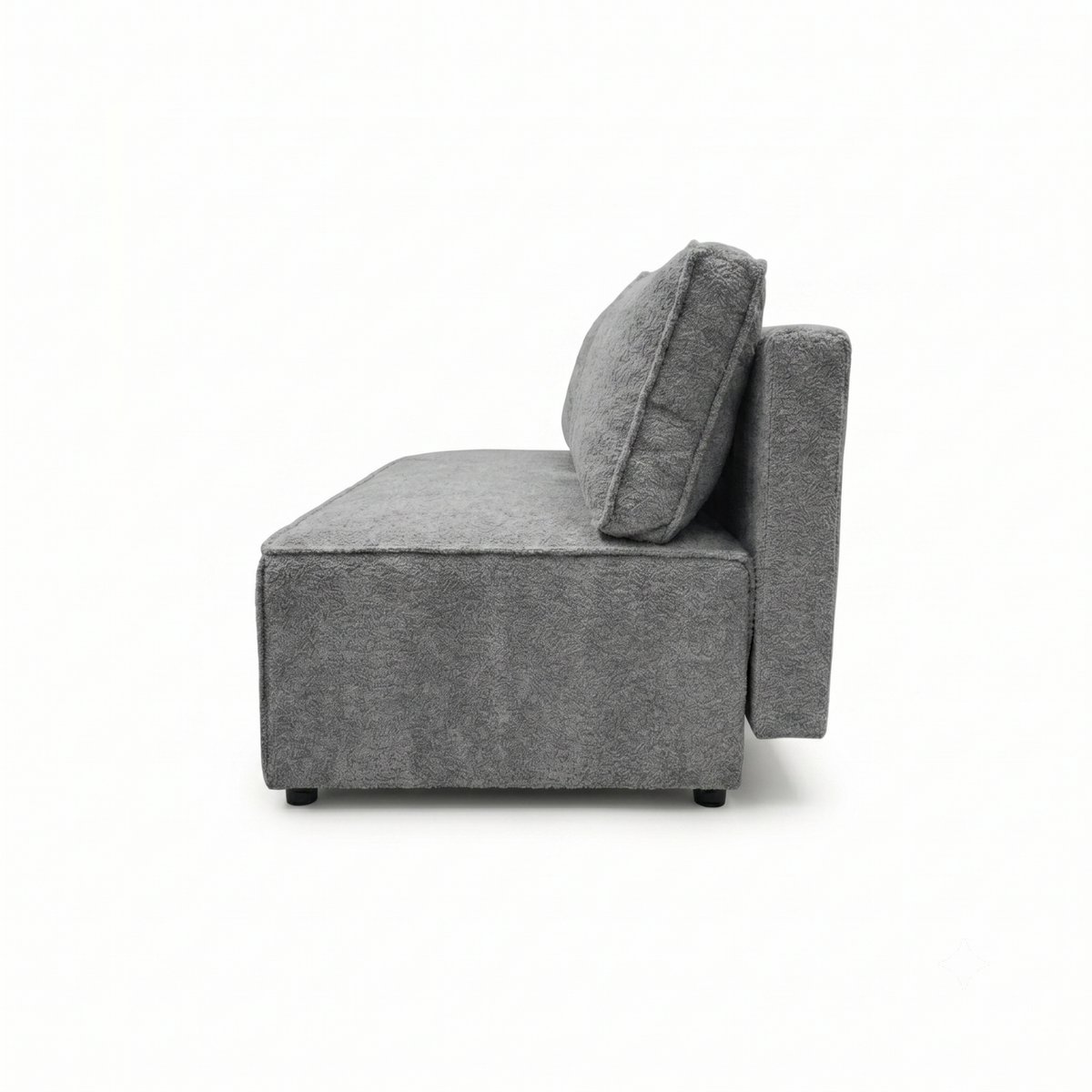 Sofa-lova FORANO – MONTE 90 · Tamsiai pilka – vaizdas iš šono #spalva_monte 90 · tamsiai pilka