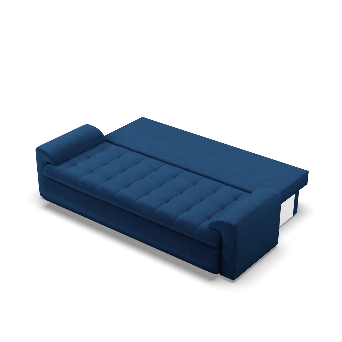Sofa FORESTA – KRONOS 09 · Tamsiai mėlyna – išskleista miegamoji dalis #spalva_kronos 09 · tamsiai mėlyna
