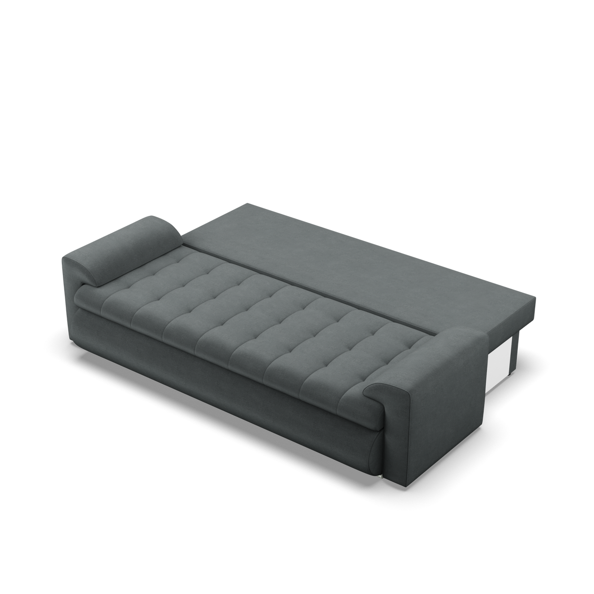 Sofa FORESTA – KRONOS 34 · Tamsiai pilka – išskleista miegamoji dalis #spalva_kronos 34 · tamsiai pilka