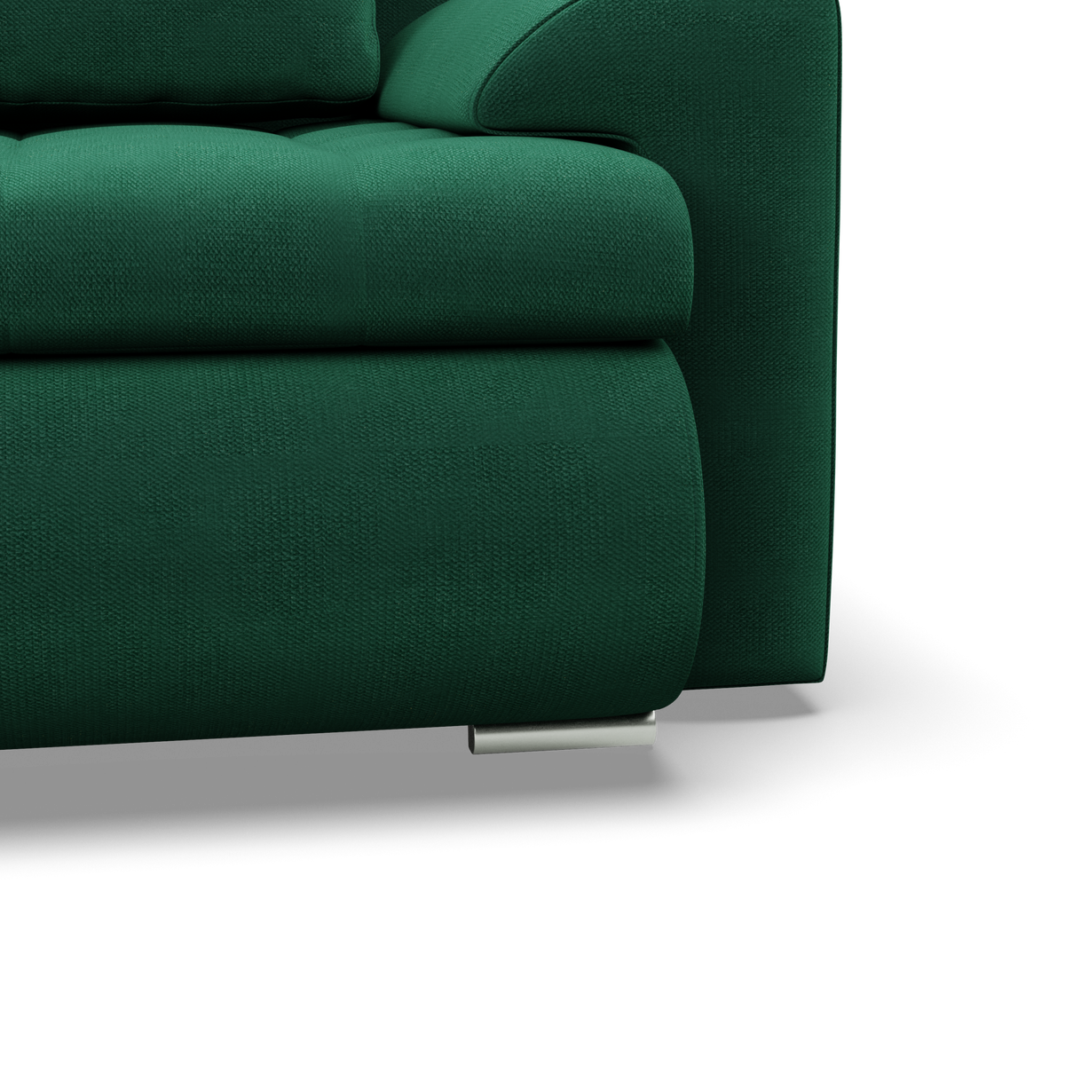 Sofa FORESTA – KRONOS 19 · Butelio žalia – apmušalų ir konstrukcijos detalė #spalva_kronos 19 · butelio žalia