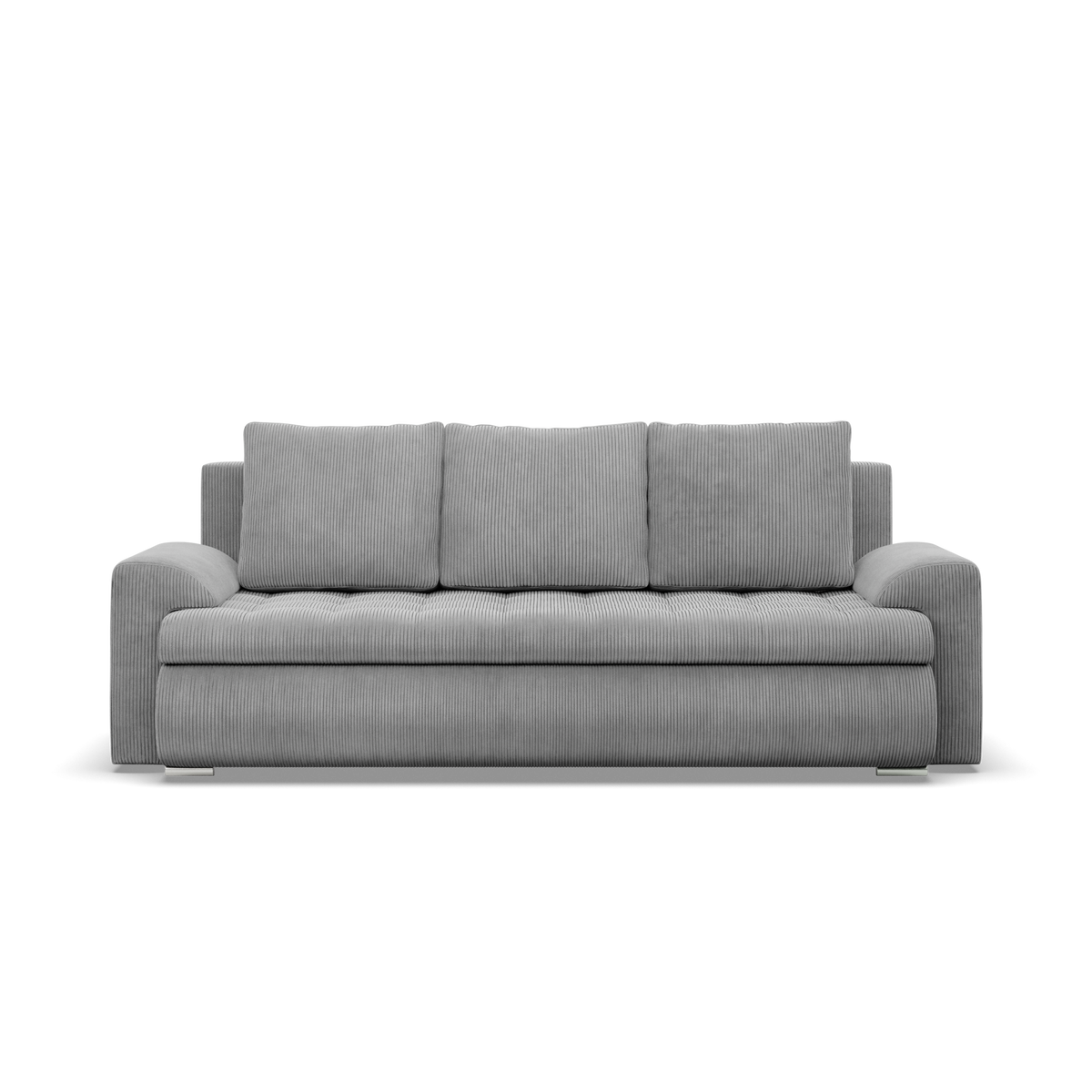 Sofa FORESTA – POSO 055 · Pilka – vaizdas iš priekio #spalva_poso 055 · pilka