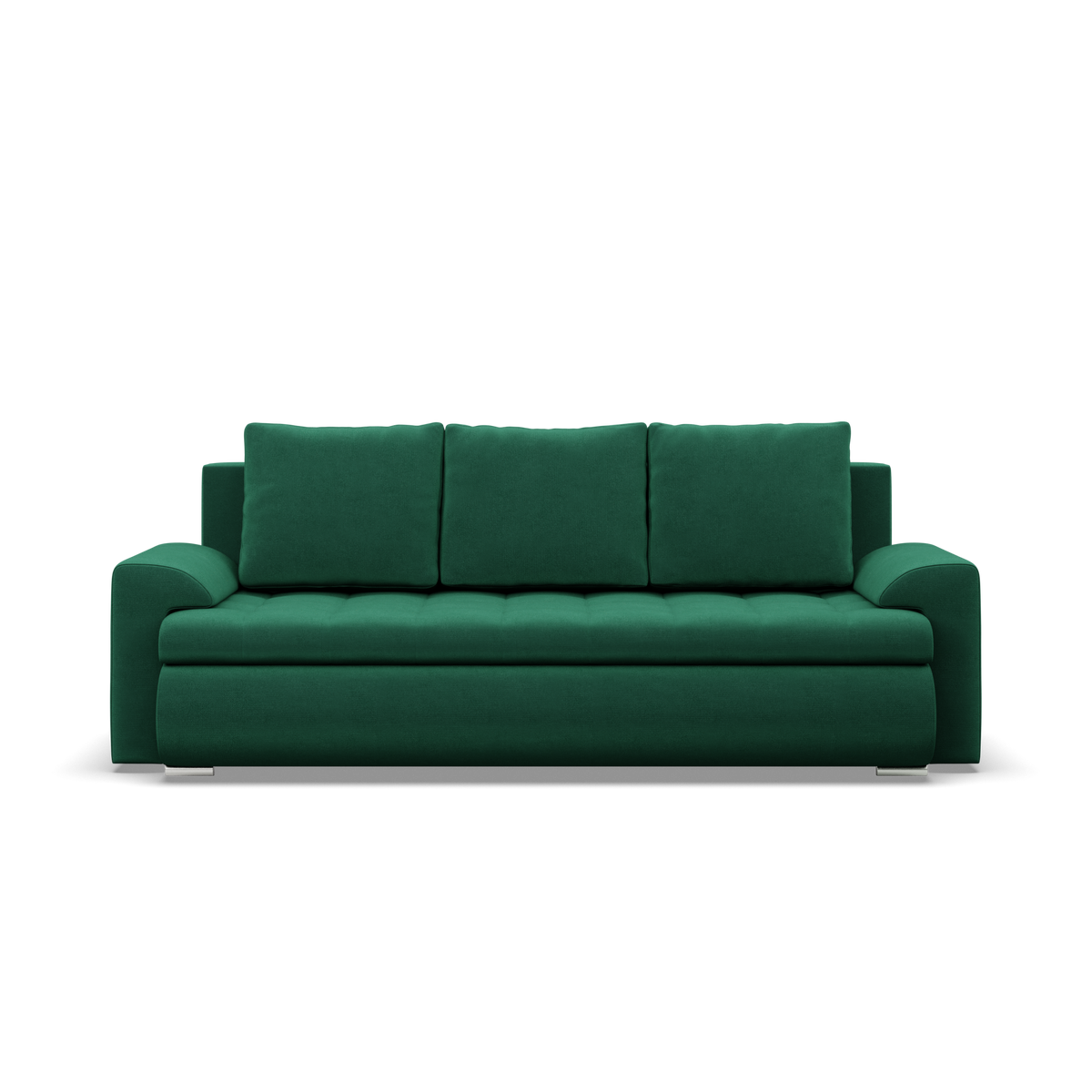 Sofa FORESTA – KRONOS 19 · Butelio žalia – vaizdas iš priekio #spalva_kronos 19 · butelio žalia