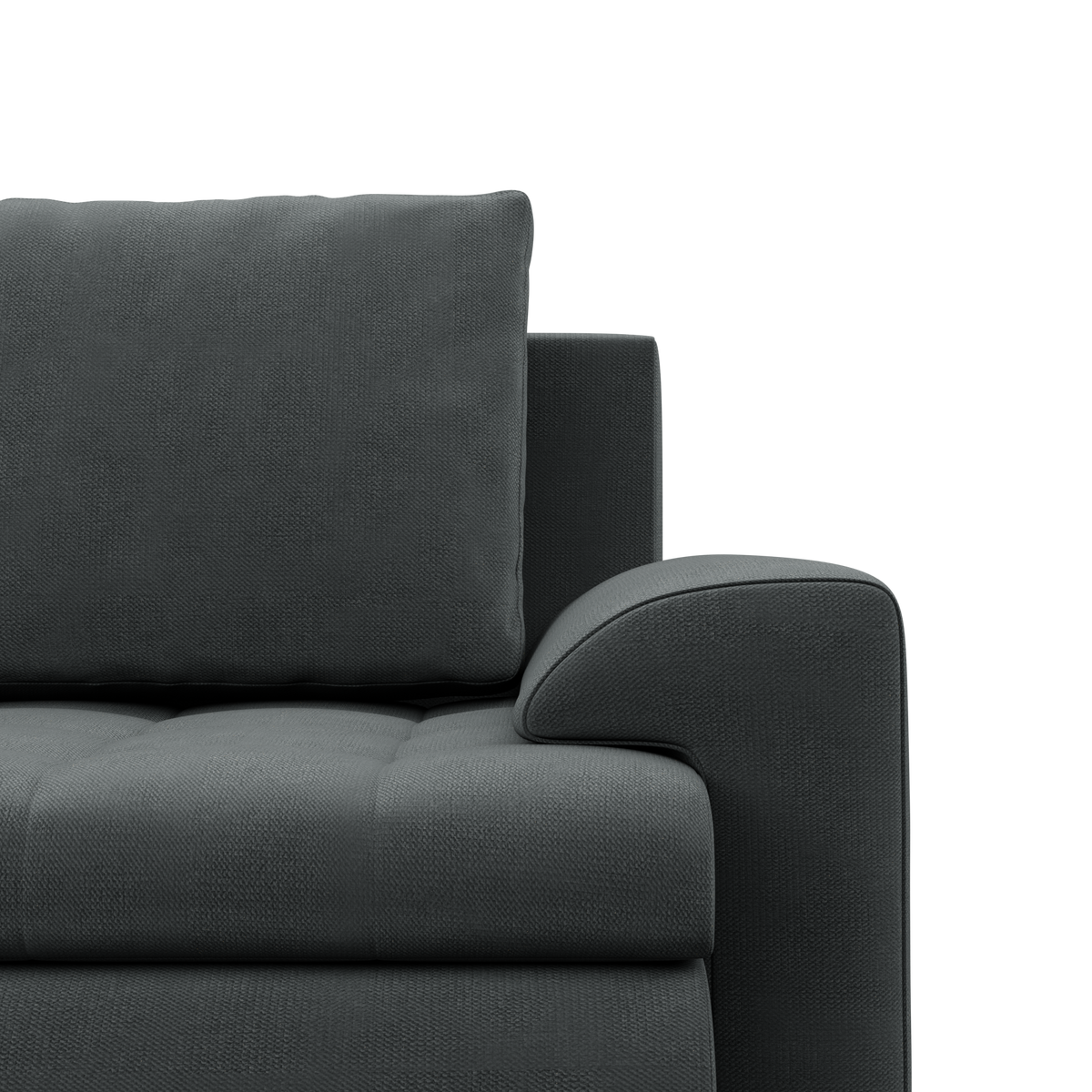 Sofa FORESTA – KRONOS 34 · Tamsiai pilka – apmušalų ir konstrukcijos detalė #spalva_kronos 34 · tamsiai pilka