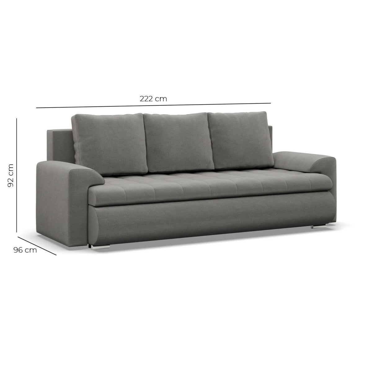Sofa FORESTA – matmenų schema