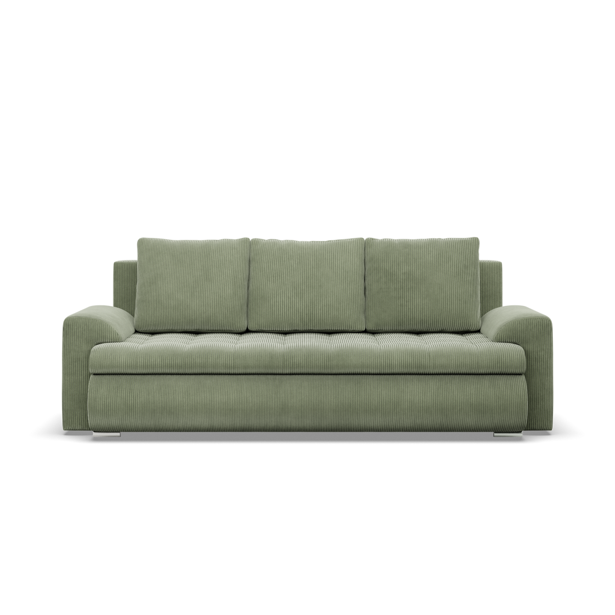 Sofa FORESTA – POSO 047 · Šviesiai žalia – vaizdas iš priekio #spalva_poso 047 · šviesiai žalia