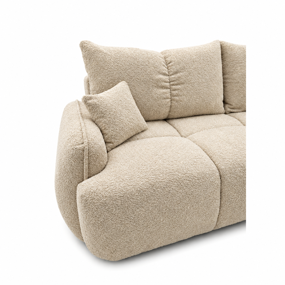 Sofa-lova LOBINO – CORAL 65 · Smėlio – apmušalų ir konstrukcijos detalė #spalva_coral 65 · smėlio