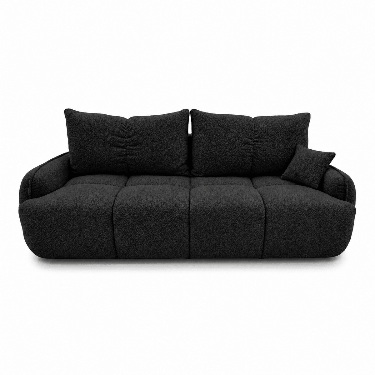 Sofa-lova LOBINO – CORAL 60 · Juoda – vaizdas iš priekio #spalva_coral 60 · juoda