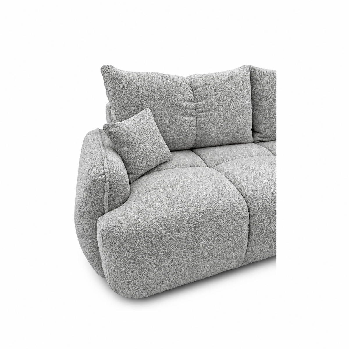 Sofa-lova LOBINO – CORAL 75 · Šviesiai pilka – apmušalų ir konstrukcijos detalė #spalva_coral 75 · šviesiai pilka