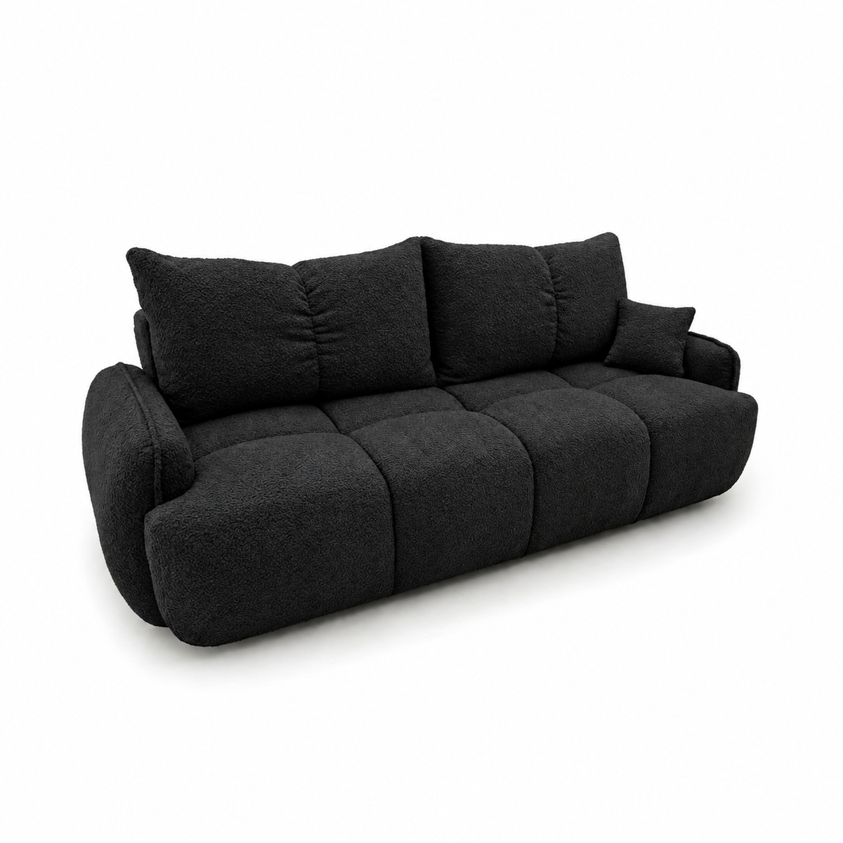 Sofa-lova LOBINO – CORAL 60 · Juoda – bendras vaizdas kitu kampu #spalva_coral 60 · juoda