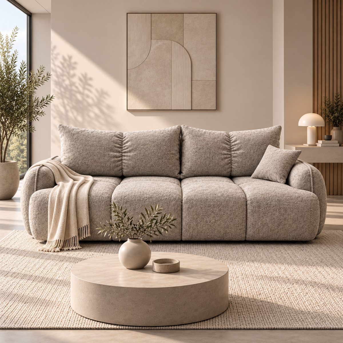 Sofa-lova LOBINO – BELLA 10 · Šviesiai ruda – sofa interjere #spalva_bella 10 · šviesiai ruda