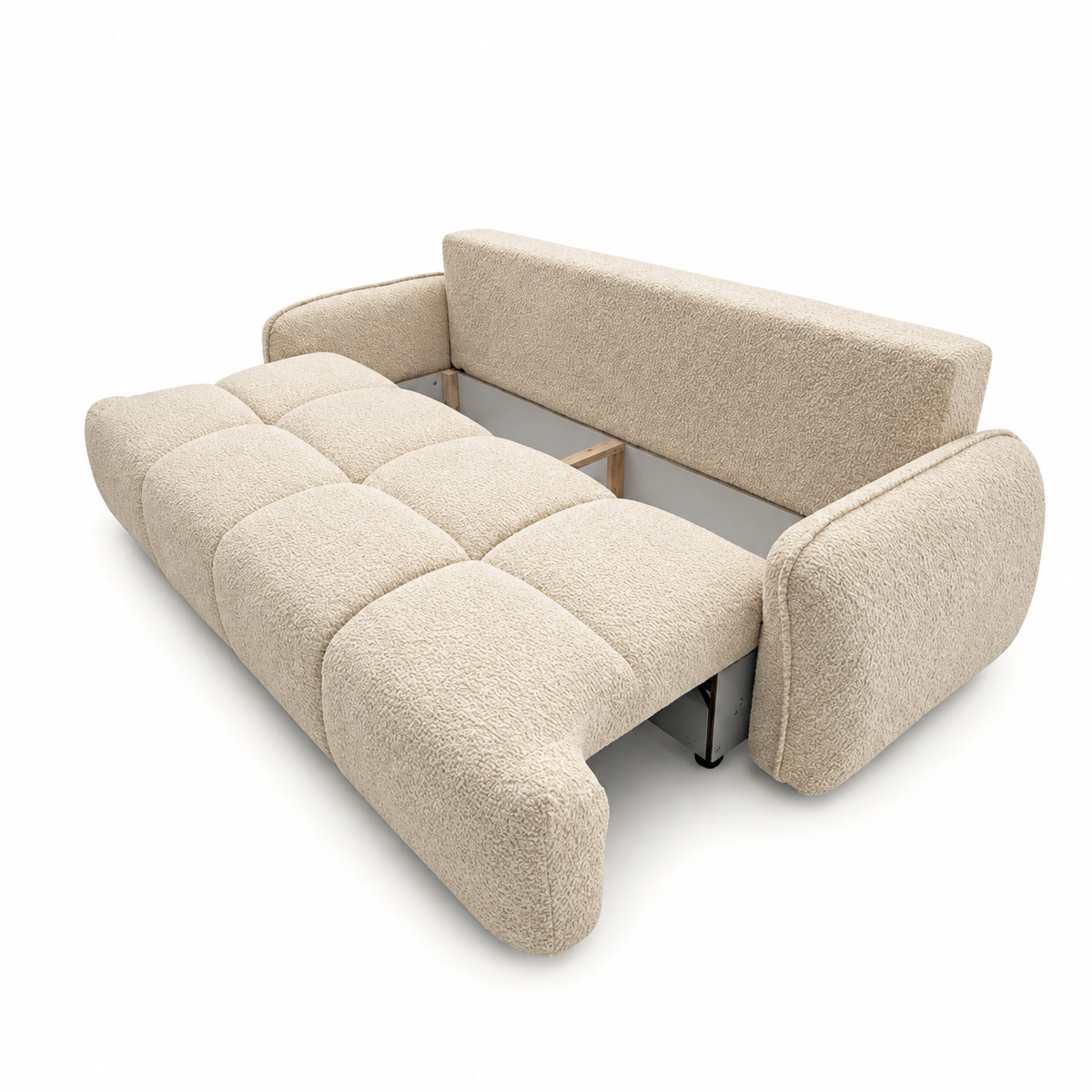 Sofa-lova LOBINO – CORAL 65 · Smėlio – atverta patalynės dėžė #spalva_coral 65 · smėlio