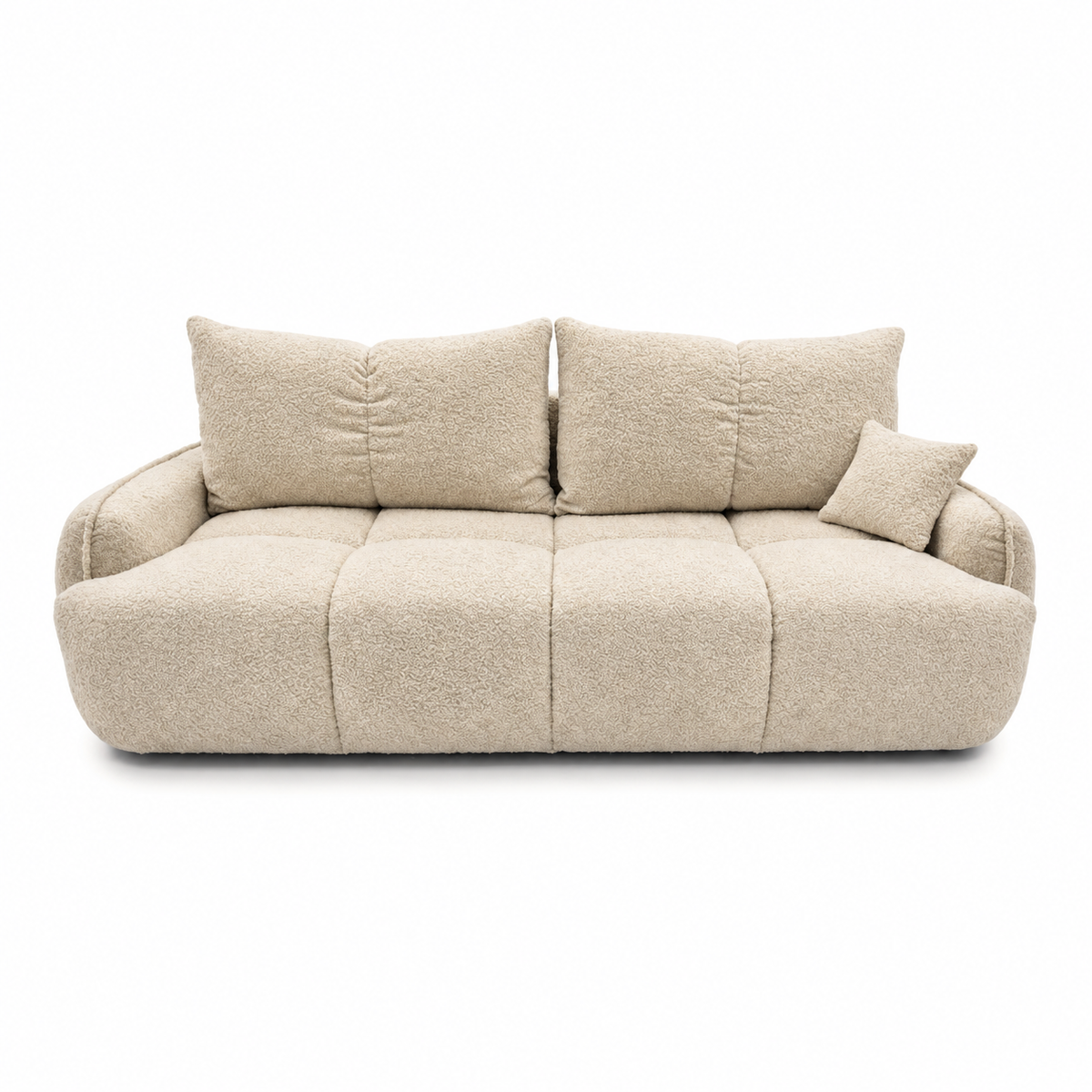 Sofa-lova LOBINO – CORAL 65 · Smėlio – vaizdas iš priekio #spalva_coral 65 · smėlio