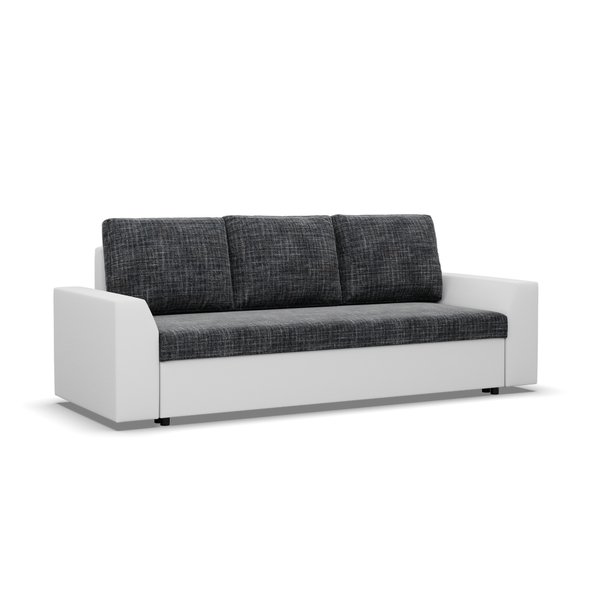Sofa-lova LUGO – LAWA 17 + REAL 17 · Pelenų pilka + Balta – bendras vaizdas kitu kampu #spalva_lawa 17 + real 17 · pelenų pilka + balta