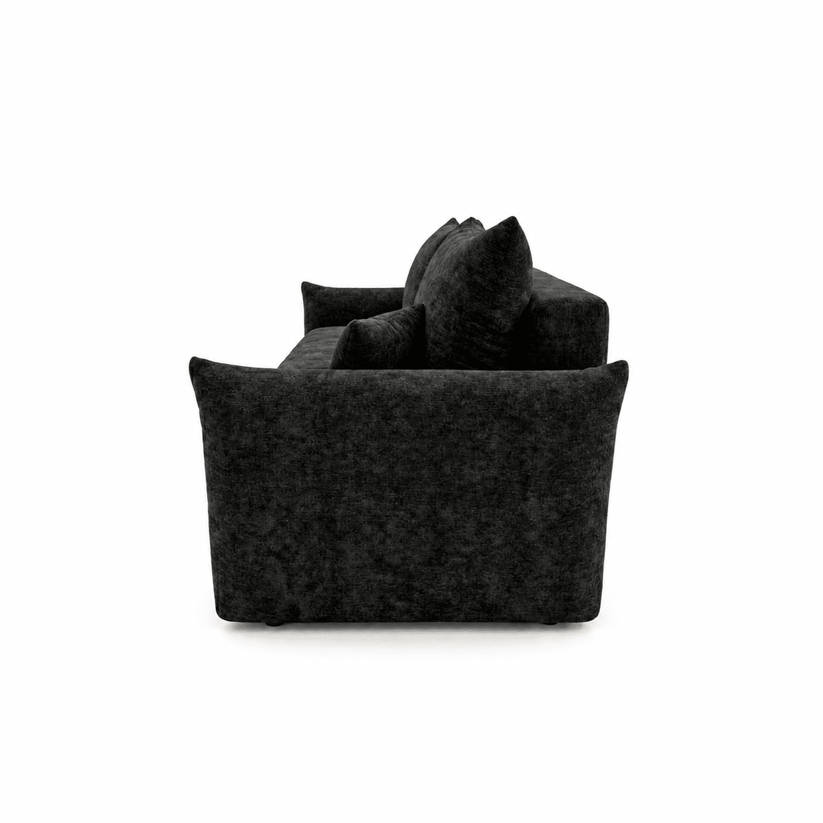 Sofa lova MELO – LUMO 80 · Juoda – vaizdas iš šono #spalva_lumo 80 · juoda