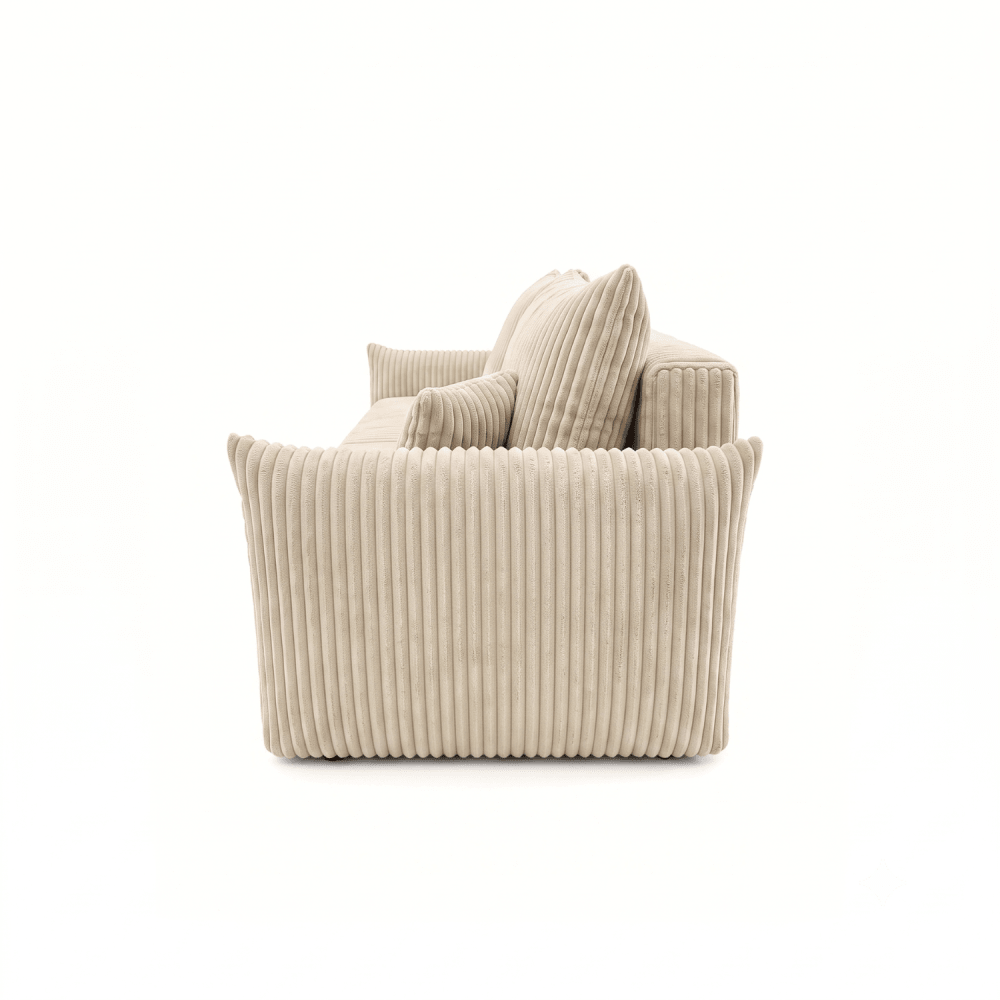 Sofa lova MELO – TILIA 03 · Smėlio – vaizdas iš šono #spalva_tilia 03 · smėlio