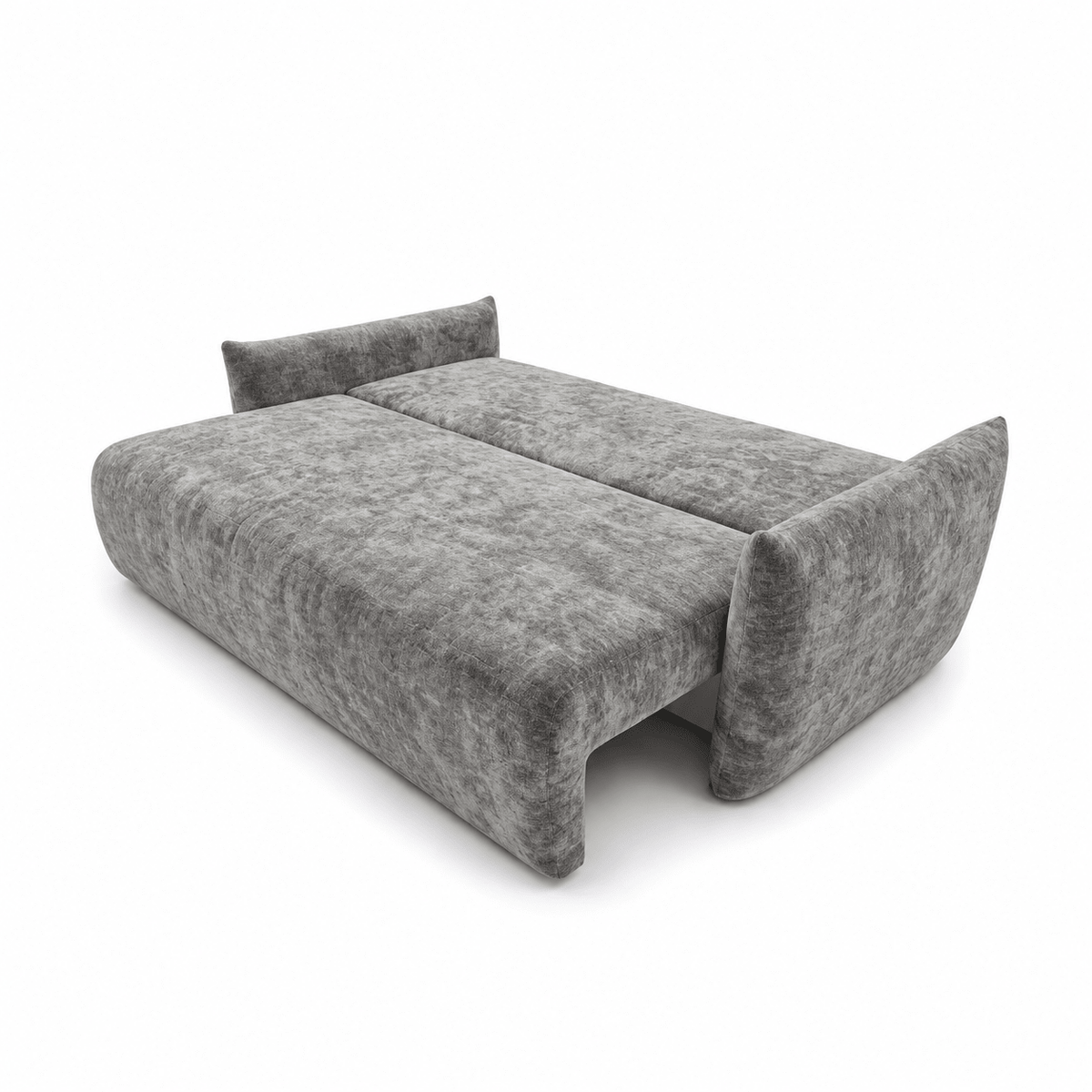Sofa lova MELO – LUMO 70 · Tamsiai pilka – išskleista miegamoji dalis #spalva_lumo 70 · tamsiai pilka