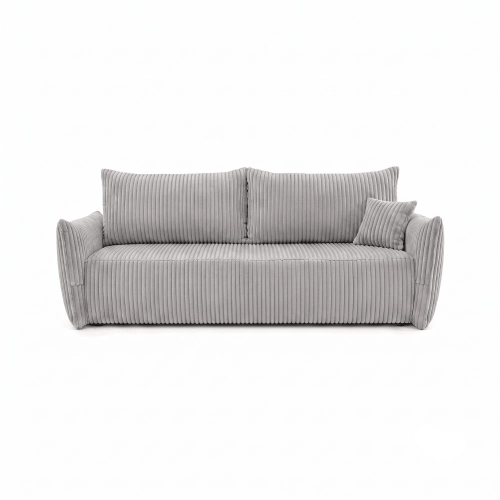 Sofa lova MELO – TILIA 86 · Šviesiai pilka – vaizdas iš priekio #spalva_tilia 86 · šviesiai pilka