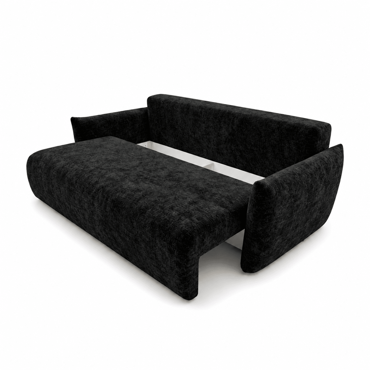 Sofa lova MELO – LUMO 80 · Juoda – atverta patalynės dėžė #spalva_lumo 80 · juoda
