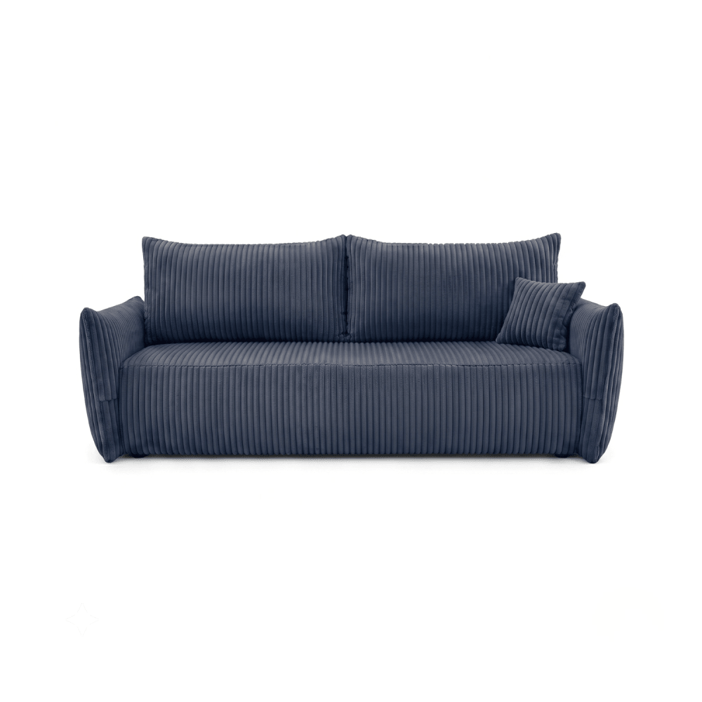 Sofa lova MELO – TILIA 77 · Mėlyna – vaizdas iš priekio #spalva_tilia 77 · mėlyna