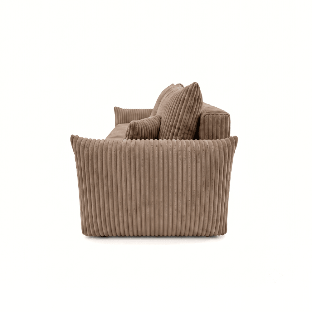 Sofa lova MELO – TILIA 17 · Šviesiai ruda – vaizdas iš šono #spalva_tilia 17 · šviesiai ruda