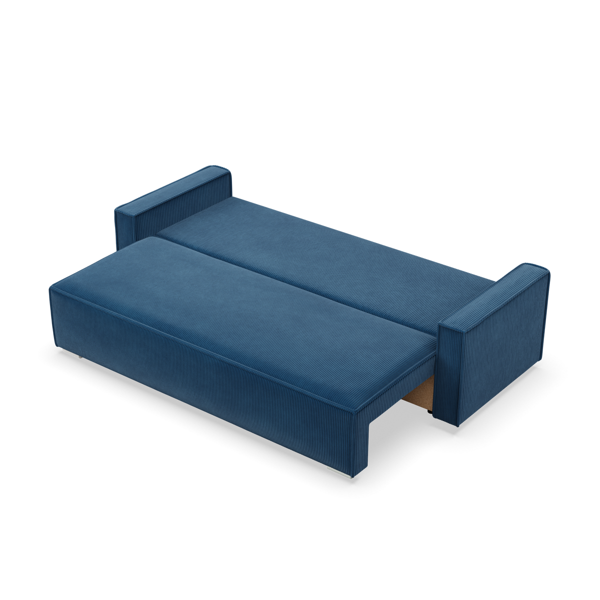 Sofa-lova NOTO – POSO 005 · Tamsiai mėlyna – išskleista miegamoji dalis #spalva_poso 005 · tamsiai mėlyna