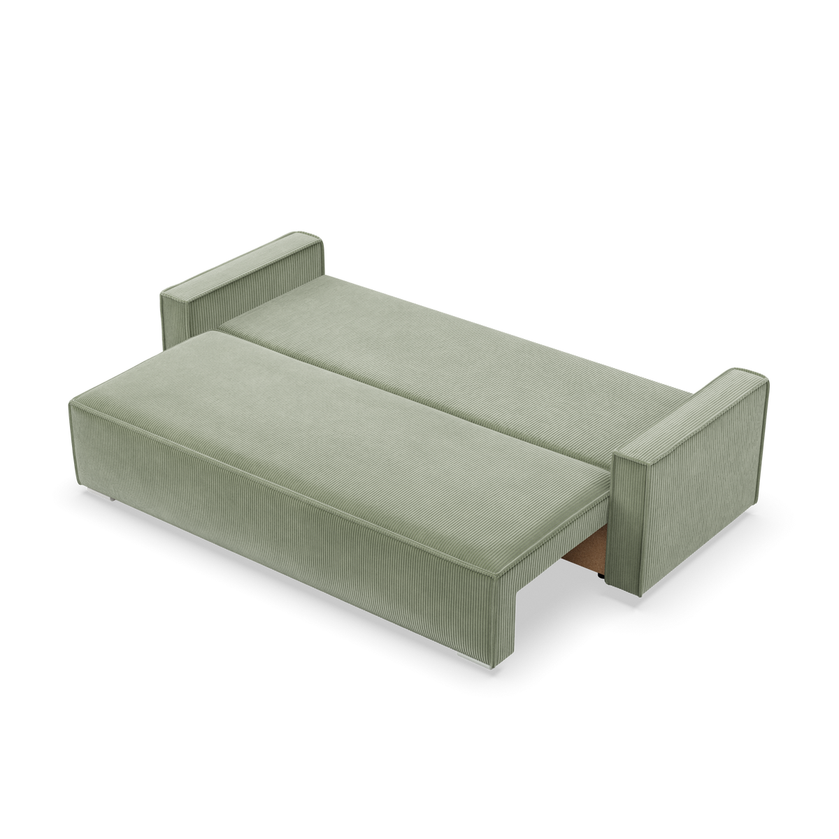 Sofa-lova NOTO – POSO 047 · Alyvuogių – išskleista miegamoji dalis #spalva_poso 047 · alyvuogių