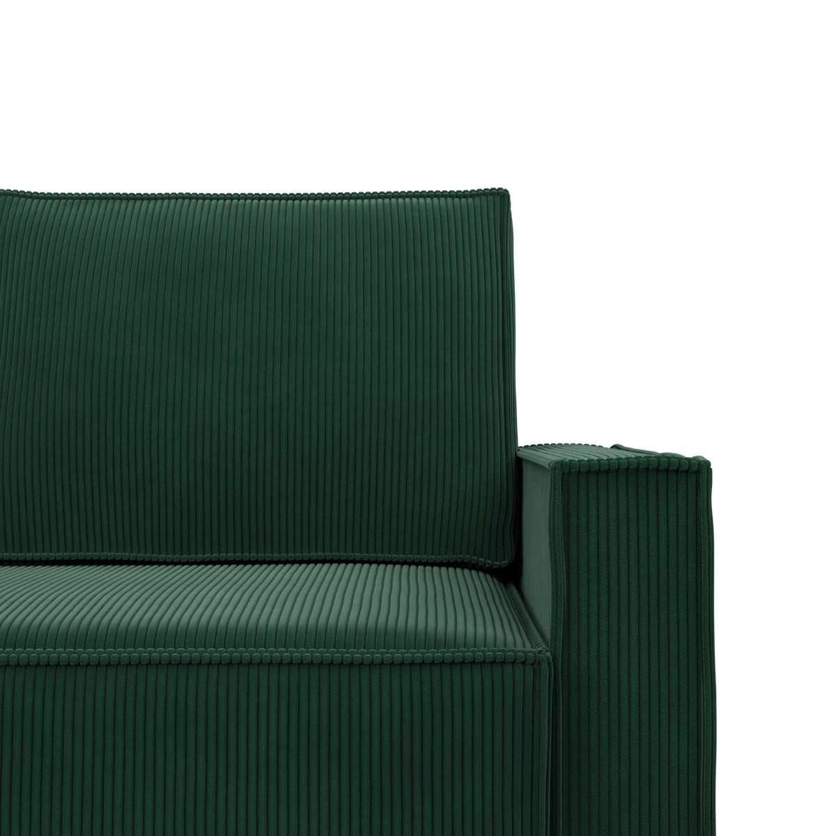 Sofa-lova NOTO – POSO 014 · Butelio žalia – apmušalų ir konstrukcijos detalė #spalva_poso 014 · butelio žalia