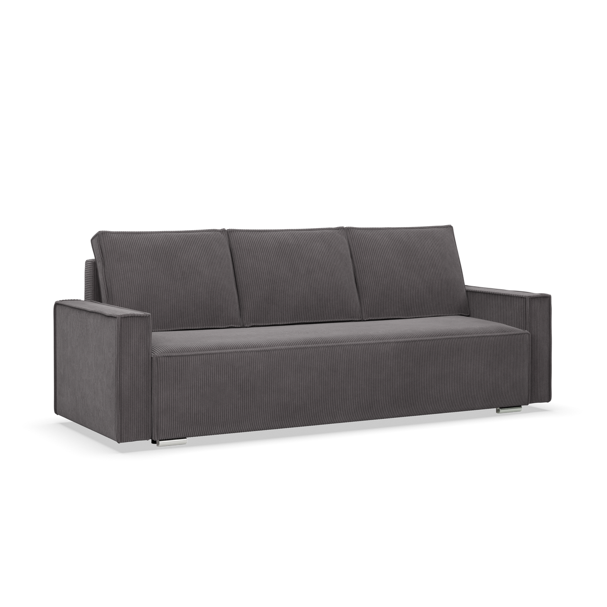 Sofa-lova NOTO – POSO 022 · Tamsiai pilka – bendras vaizdas kitu kampu #spalva_poso 022 · tamsiai pilka