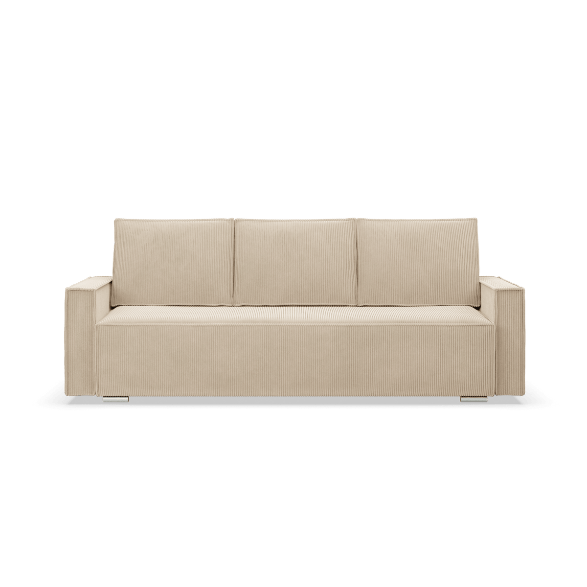 Sofa-lova NOTO – POSOS 100 · Smėlio – vaizdas iš priekio #spalva_posos 100 · smėlio