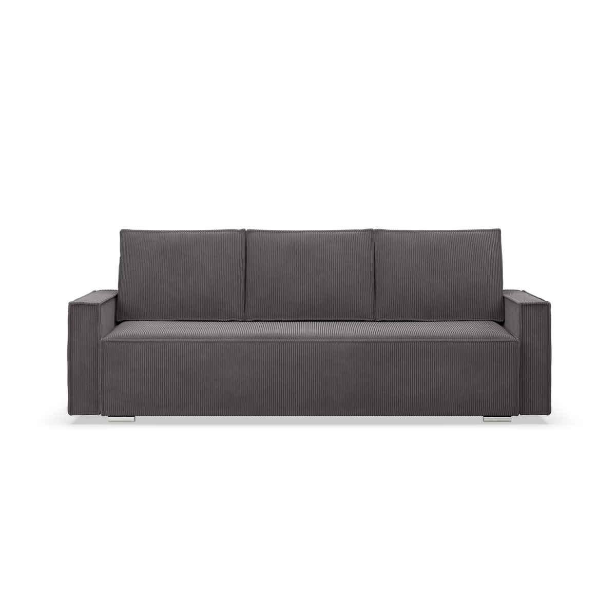 Sofa-lova NOTO – POSO 022 · Tamsiai pilka – vaizdas iš priekio #spalva_poso 022 · tamsiai pilka