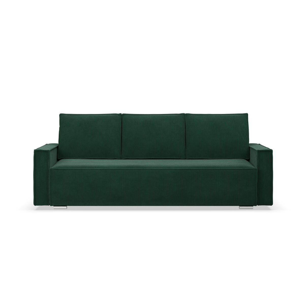 Sofa-lova NOTO – POSO 014 · Butelio žalia – vaizdas iš priekio #spalva_poso 014 · butelio žalia