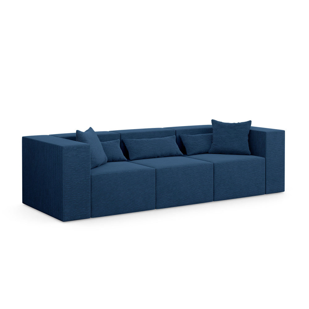 Modulinė sofa NOVA, 284 cm – POSO 005 · Tamsiai mėlyna – bendras vaizdas kitu kampu #spalva_poso 005 · tamsiai mėlyna