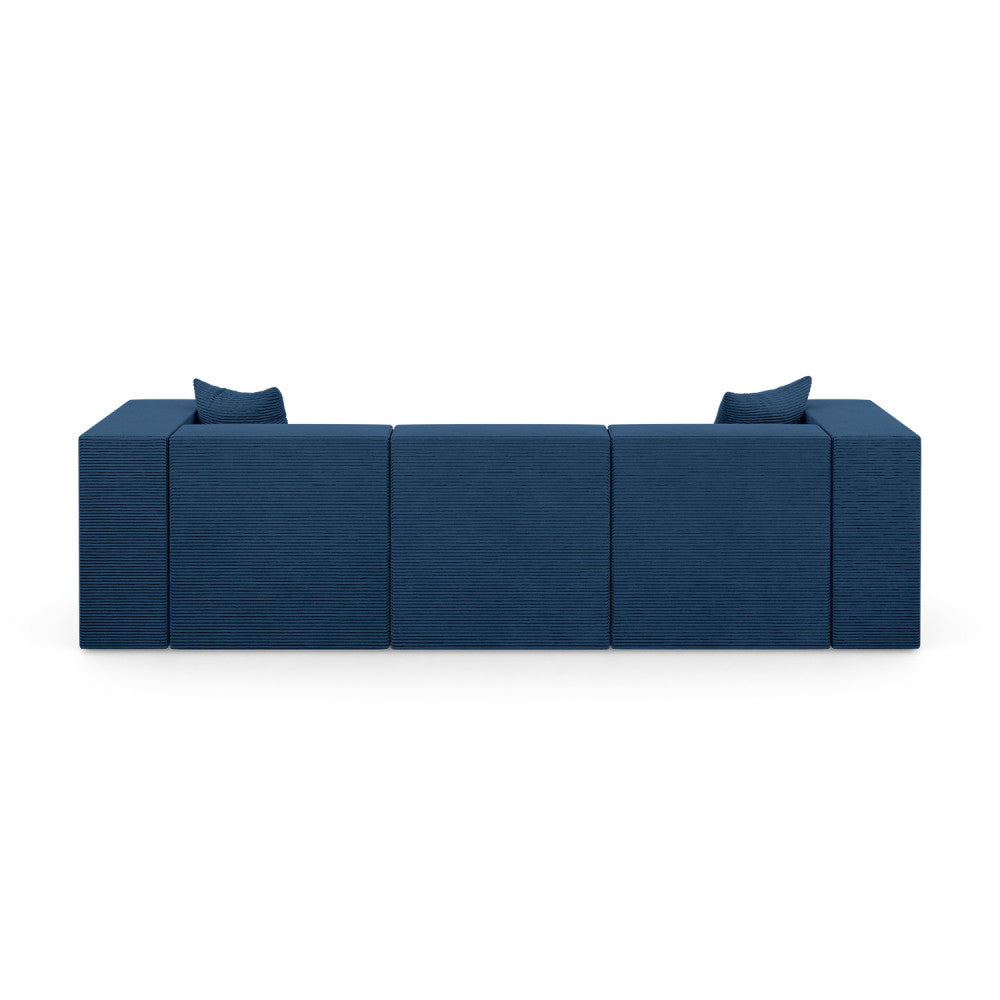 Modulinė sofa NOVA, 284 cm – POSO 005 · Tamsiai mėlyna – vaizdas iš nugaros #spalva_poso 005 · tamsiai mėlyna