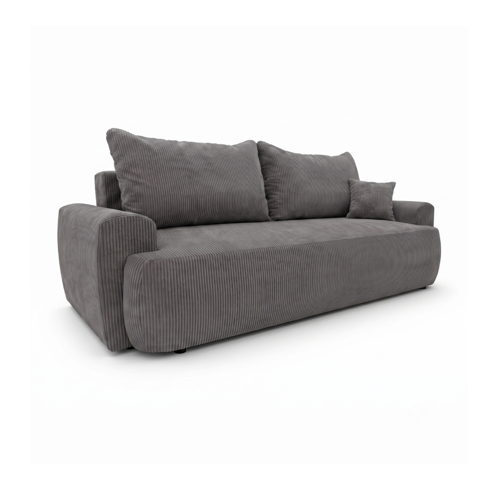 Sofa-lova ODEA – POSO 022 · Tamsiai pilka – bendras vaizdas kitu kampu #spalva_poso 022 · tamsiai pilka