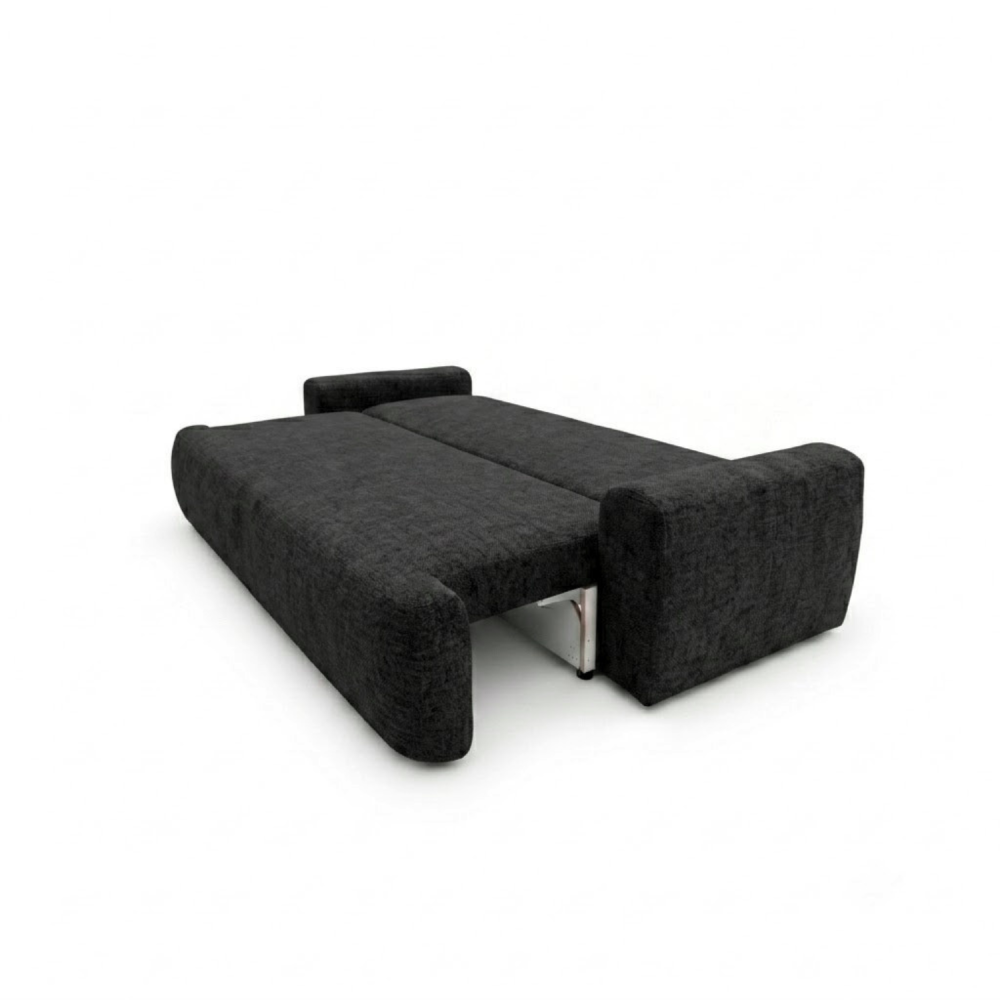 Sofa-lova ODEA – ARAGON 99 · Juoda – išskleista miegamoji dalis #spalva_aragon 99 · juoda