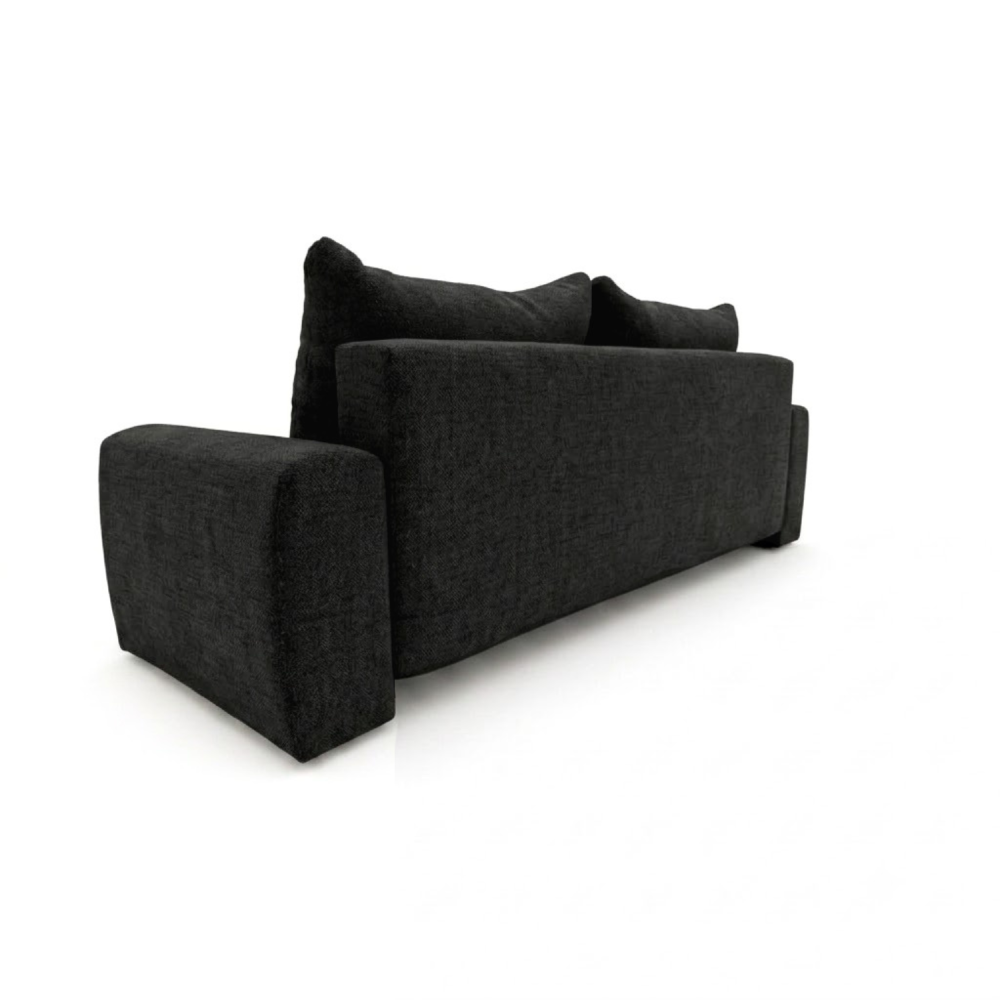 Sofa-lova ODEA – ARAGON 99 · Juoda – vaizdas iš nugaros #spalva_aragon 99 · juoda