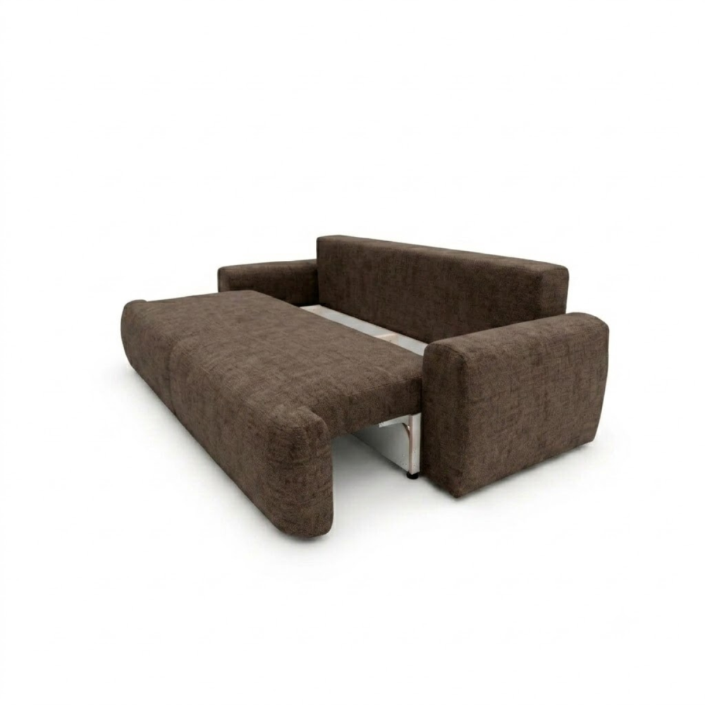 Sofa-lova ODEA – ARAGON 26 · Ruda – atverta patalynės dėžė #spalva_aragon 26 · ruda