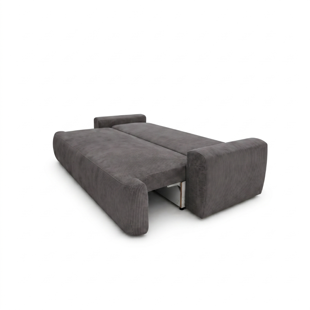 Sofa-lova ODEA – POSO 022 · Tamsiai pilka – išskleista miegamoji dalis #spalva_poso 022 · tamsiai pilka
