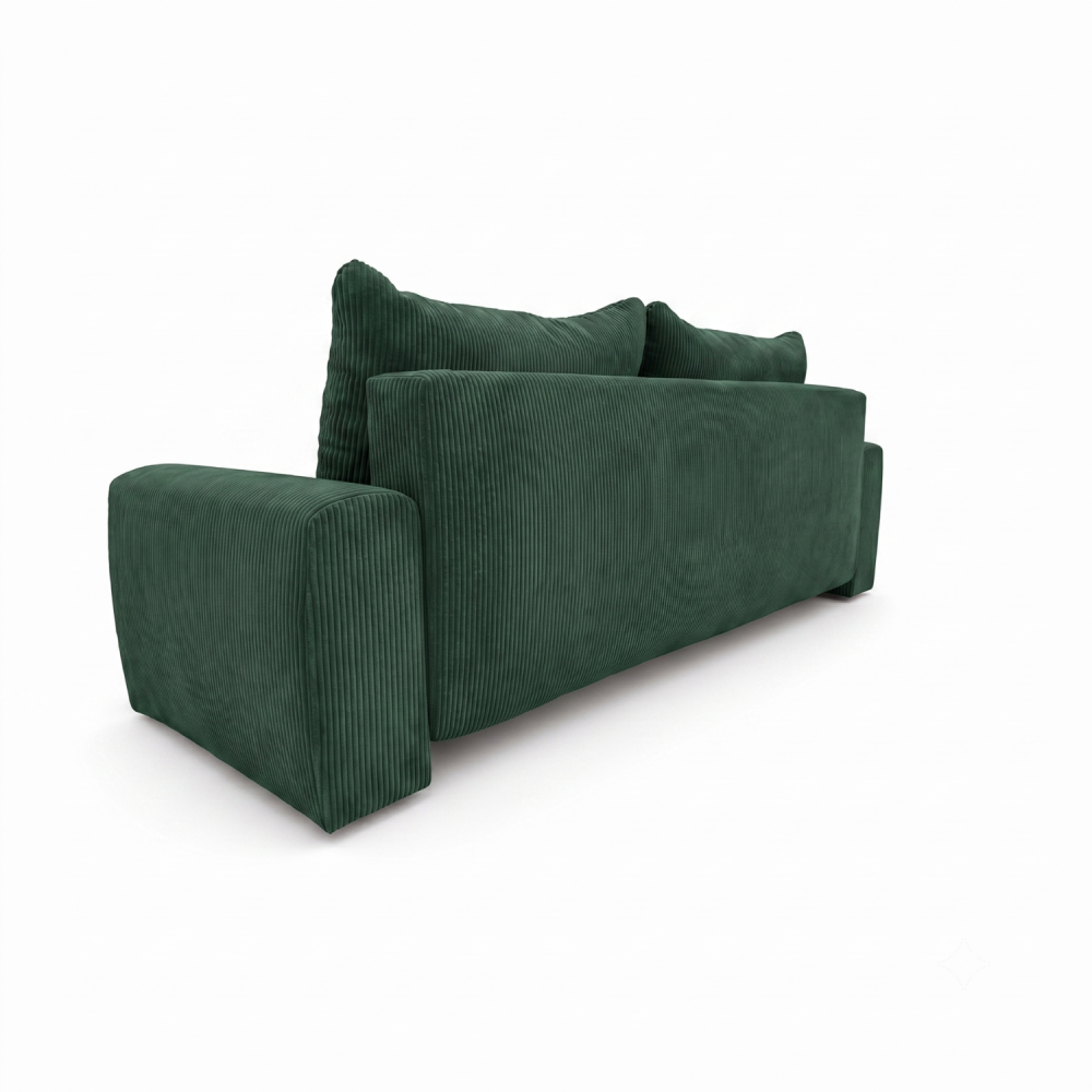 Sofa-lova ODEA – POSO 014 · Butelio žalia – vaizdas iš nugaros #spalva_poso 014 · butelio žalia