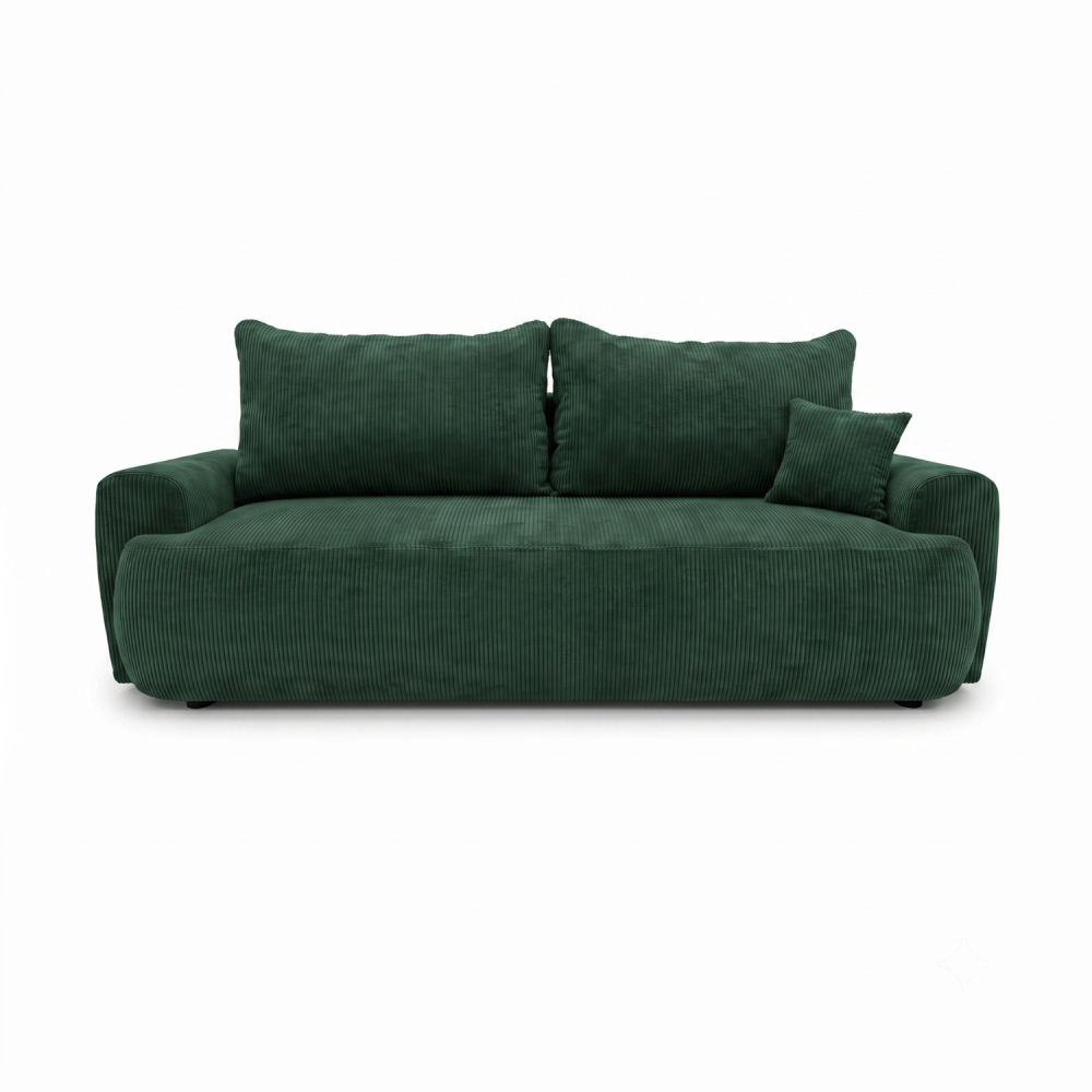Sofa-lova ODEA – POSO 014 · Butelio žalia – vaizdas iš priekio #spalva_poso 014 · butelio žalia