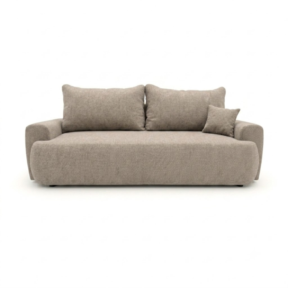 Sofa-lova ODEA – ARAGON 20 · Tamsiai smėlio – vaizdas iš priekio #spalva_aragon 20 · tamsiai smėlio