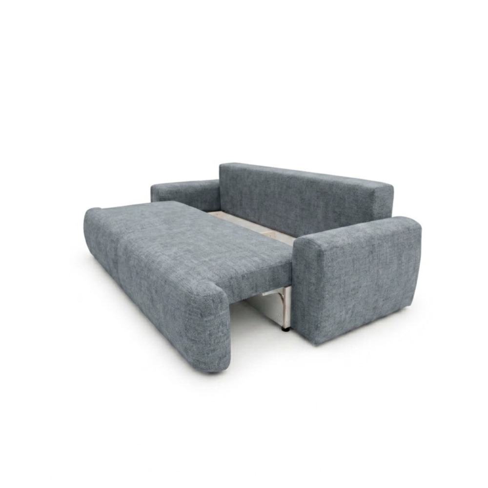 Sofa-lova ODEA – ARAGON 72 · Šviesiai mėlyna – atverta patalynės dėžė #spalva_aragon 72 · šviesiai mėlyna